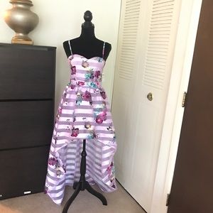 NWT Windsor High Low Floral Purple Dress